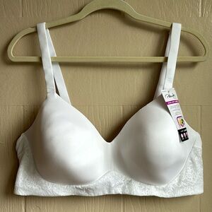 Playtex 3XL Wirefree Ultra Soft Comfort Lace Trim Bra NEW Convertible Straps